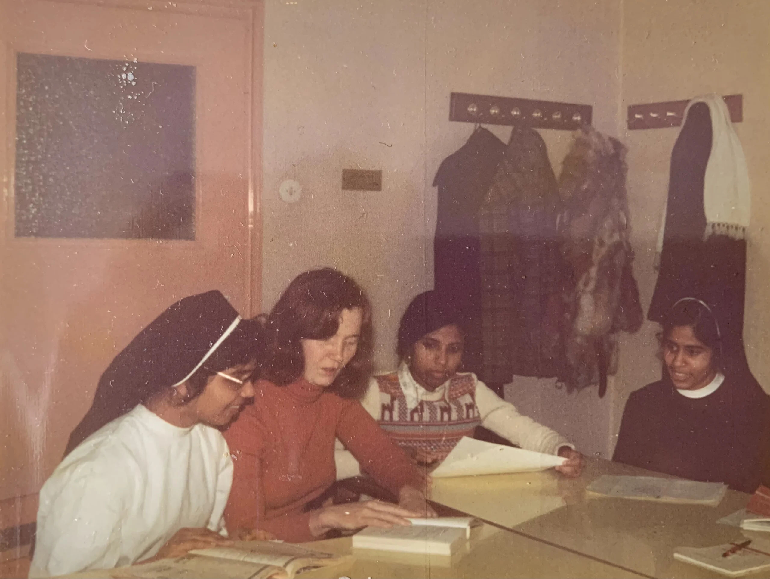 Thresiamma Arackal in one of the nurse-training sessions on her arrival in Germany five decades ago. Pic courtesy: Threiamma Arackal